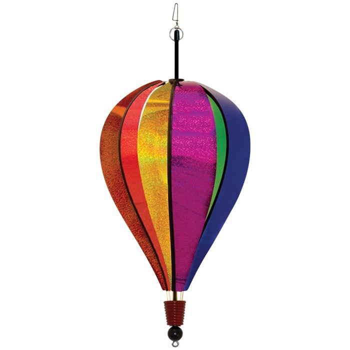 In the Breeze Rainbow Glitter 6-Panel Hot Air Balloon Ground Spinner 